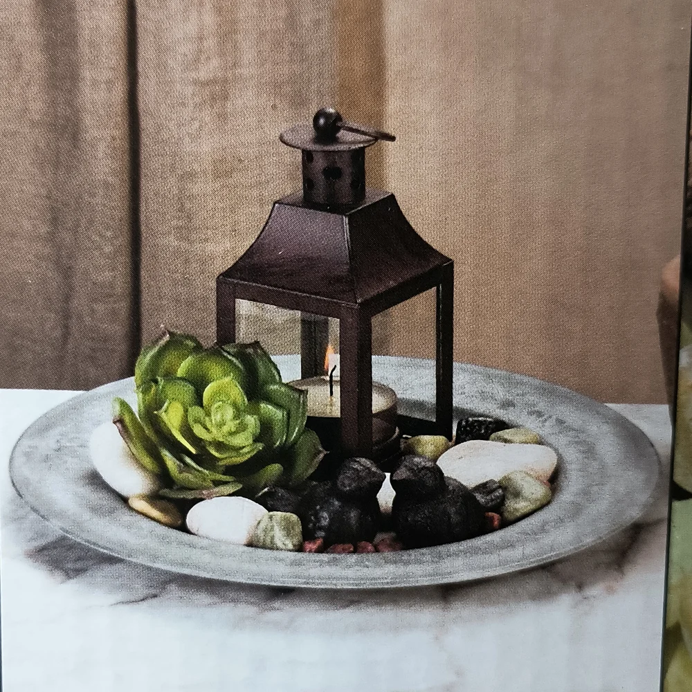 Brown Lantern Home Accent